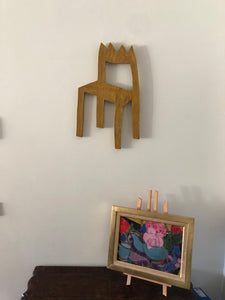 Klaas Gubbels, Chair, wooden wall sculpture - Lyklema Fine Art