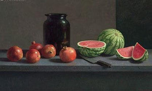 Granaatappel en Meloen(soep) van Helmantel - Lyklema Fine Art