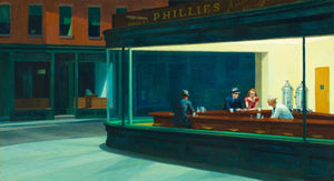 Linzenlasagne in het nachtrestaurant van Hopper - Lyklema Fine Art