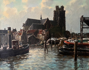 Arnout van Gilst, The harbour of Dordrecht - Lyklema Fine Art