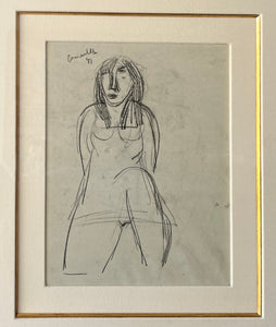 Corneille Drawing 1947 Nude Pass Partout