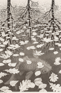 Maurits Cornelis Escher, Three Worlds, - Lyklema Fine Art