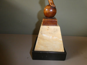 Alcide Mathieux (1906-1992) wooden sculpture of a female nude - Lyklema Fine Art