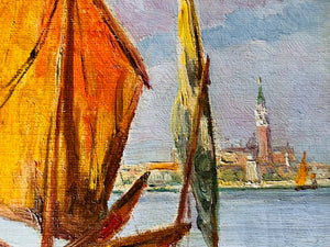 Umberto Zini, Moored sailing vessels, Venice
