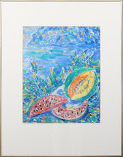 Afbeelding in Gallery-weergave laden, Max Raedecker, A Mediterranean landscape with melons, Gouache - Lyklema Fine Art
