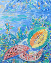 Afbeelding in Gallery-weergave laden, Max Raedecker, A Mediterranean landscape with melons, Gouache - Lyklema Fine Art
