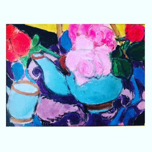 Georgette Tavé, Bouquet de Roses - for sale at Lyklema Fine Art