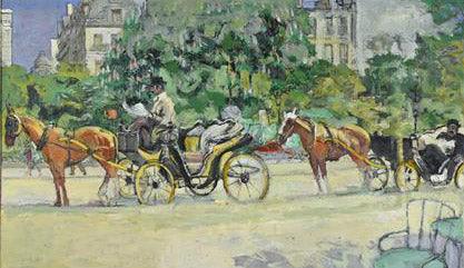 Pol Dom - Horse-drawn carriages, Paris - for sale at Lyklema Fine Art