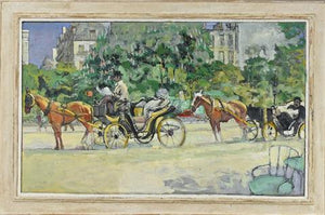 Pol Dom - Horse-drawn carriages, Paris - for sale at Lyklema Fine Art