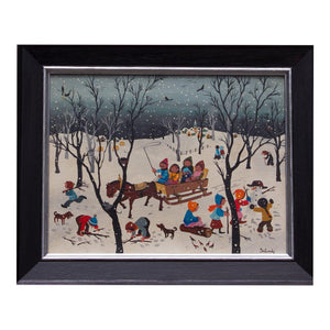 Marie Louise Batardy, Winter Fun - for sale at Lyklema Fine Art