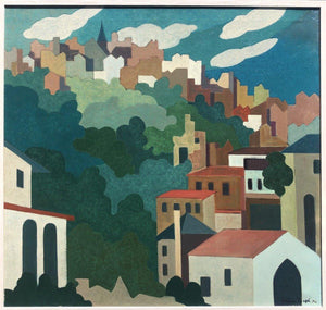 Willem Borgh, Ligurian Town in the Mountains - for sale at Lyklema Fine Art