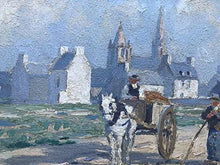 Load image into Gallery viewer, Henry Maurice Cahours, Peasants on a Country Road, Brittany - for sale at Lyklema Fine Art
