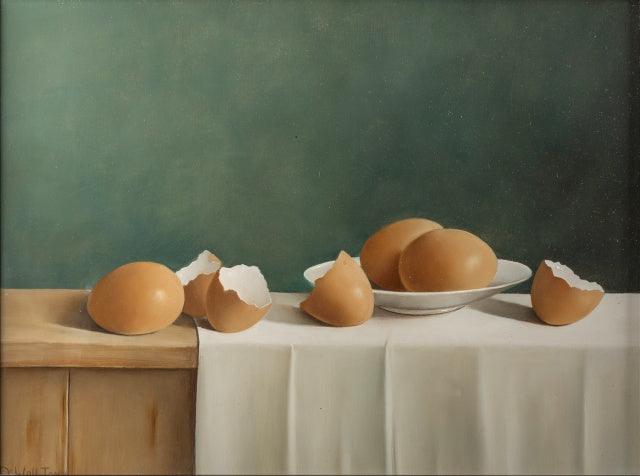 Tony de Wolf, Still life with Eggs - for sale at Lyklema Fine Art