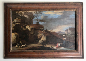 17th century painting , Landscape with goats, - Lyklema Fine Art