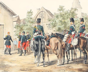 Emmanuel Grammont, Cavalry , watercolour - Lyklema Fine Art