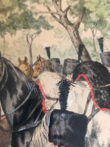 Emmanuel Grammont, Cavalry , watercolour - Lyklema Fine Art