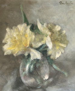 Georg Rueter,  A Flower Still Life with Roses - for sale at Lyklema Fine Art