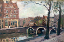 Afbeelding in Gallery-weergave laden, David Schulman, A view of the Brouwersgracht and Prinsengracht, Cafe &#39;t Papeneiland - Lyklema Fine Art
