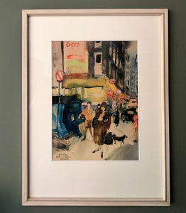 Sjoerd Visser, Streetscene of the Albert Cuypstraat - for sale at Lyklema Fine Art