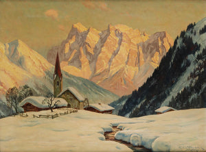 Erwin Kettemann, Winter evening in Tirol - for sale at Lyklema Fine Art