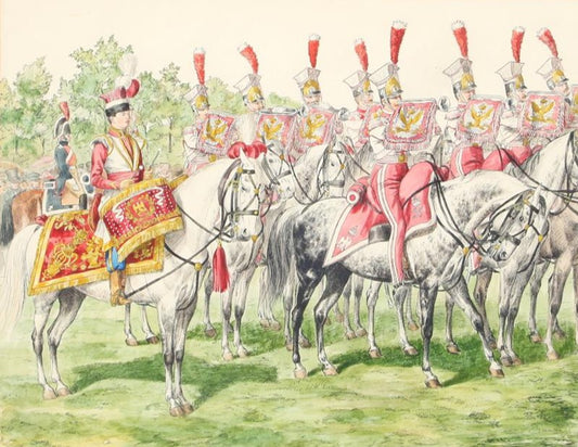 Emmanuel Grammont, The Chevau Legers Polonais , watercolour - Lyklema Fine Art