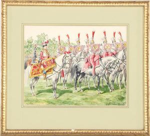Emmanuel Grammont, The Chevau Legers Polonais , watercolour - Lyklema Fine Art