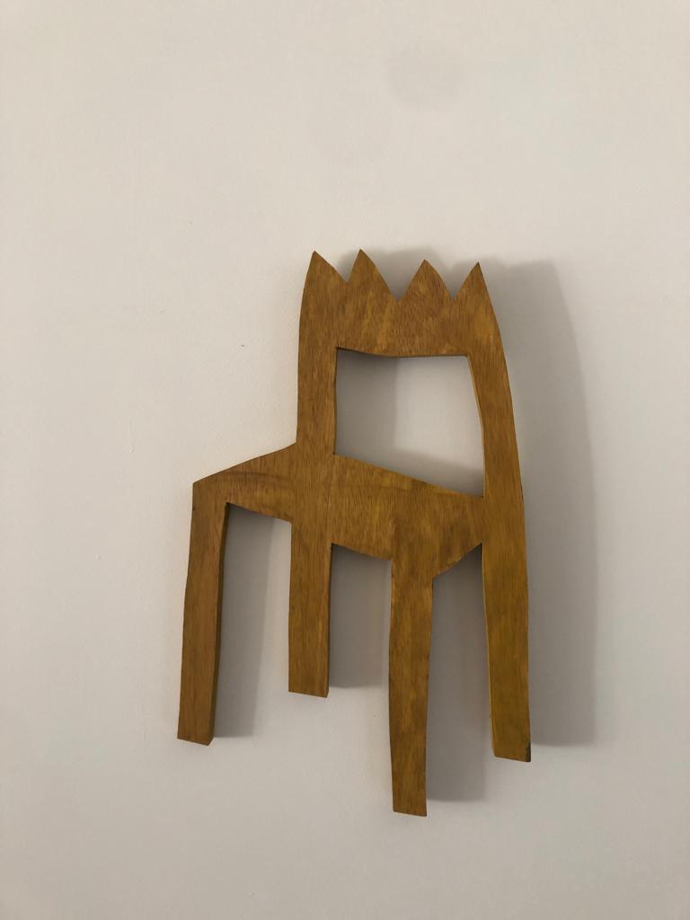 Klaas Gubbels, Chair, wooden wall sculpture - Lyklema Fine Art