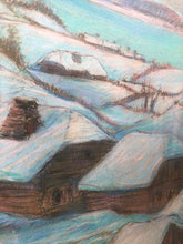 Load image into Gallery viewer, William Samuel Horton, Figures on a path in a winter landscape, possibly Gstaad - for sale at Lyklema Fine Art
